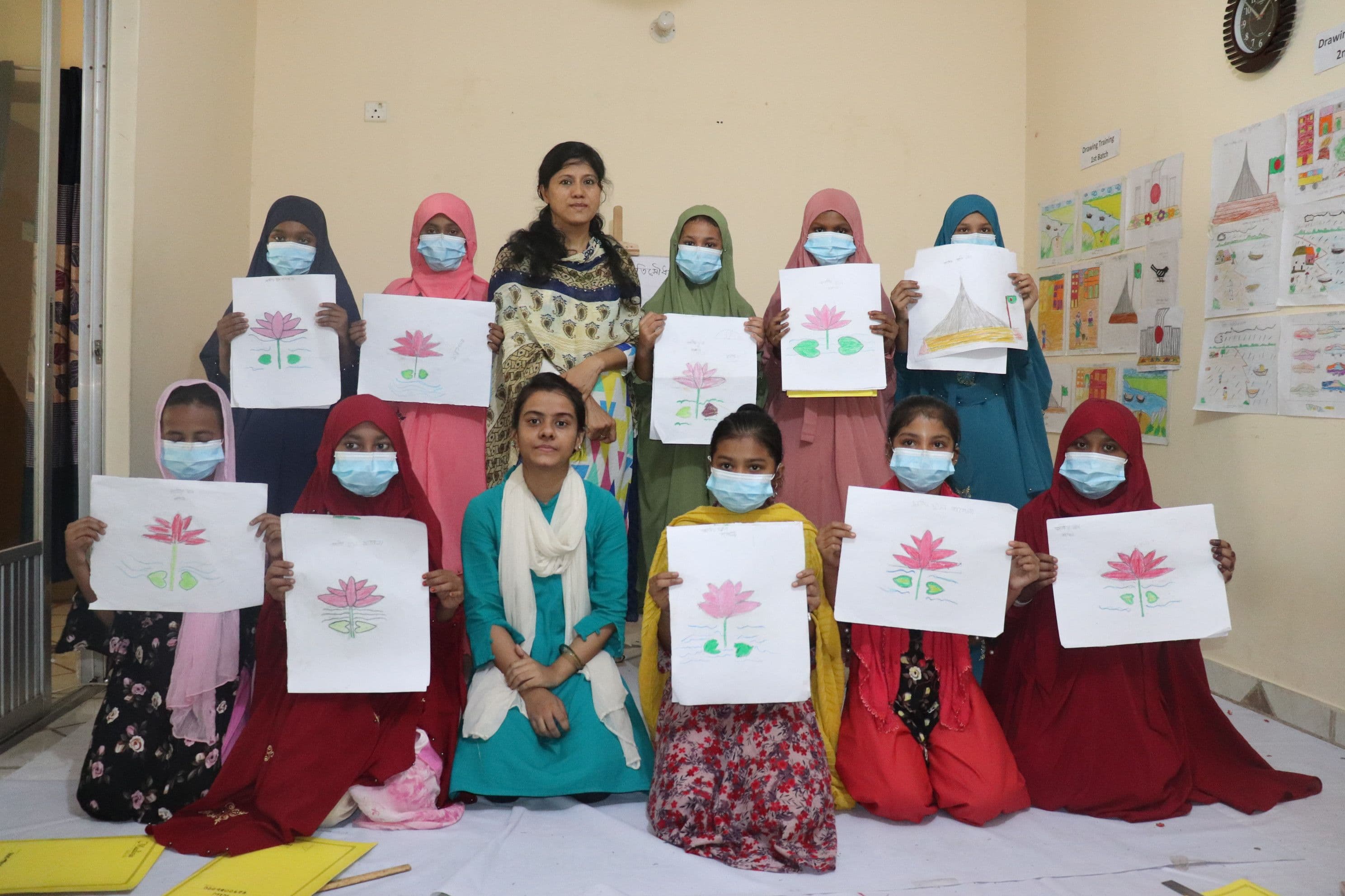 60 Children at LRP-48 Enjoy Their Learning from Drawing Training